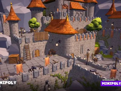 Minipoly Series - Mythic Castle  Low-poly 3D model