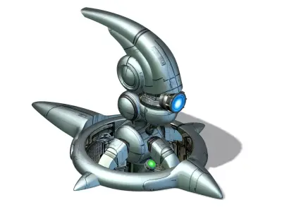 Spaceship - Ground Fort 02 3D model