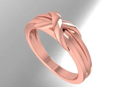 Solitaire Wedding Engagement Women Band Ring 3D print model 7