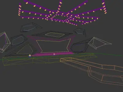 Concert party carnival stage 52 3D model