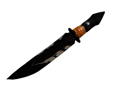Stylized Tactical Combat Dagger Low-poly 3D model