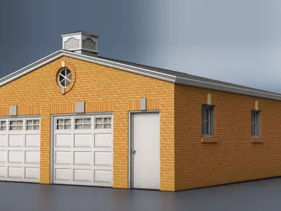  Brick Style Dual Garage 