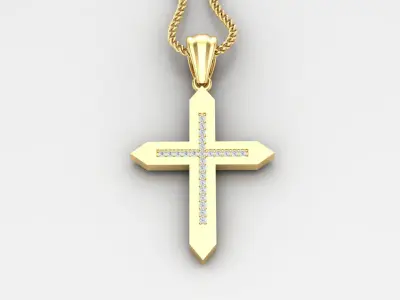 Cross Light Gold 4CP011 3DM STL 3D print model
