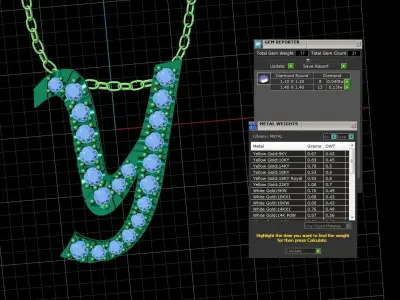Pendant Alphabet Letter Y 3D print model
