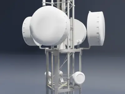 3D Radio Antenna 01 Free 3D model