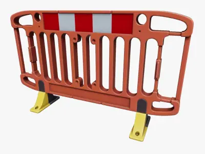 Road Traffic Barrier 02 Low-poly 3D model