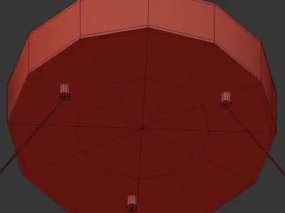 Berries circular chandelier with balls hanging from it 3D model