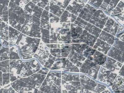 Chengdu City China 3D model