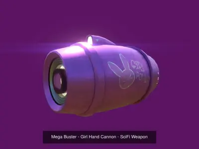 05 Mega Buster Collection - SciFi Blast Weapon like Megaman 3D Model Pack