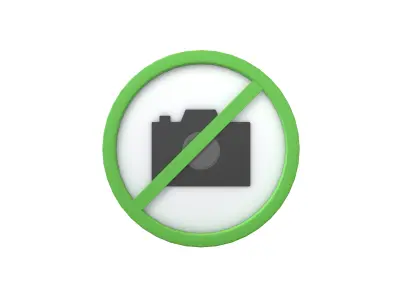 Prohibited Camera Symbol V1 004 Low-poly 3D model