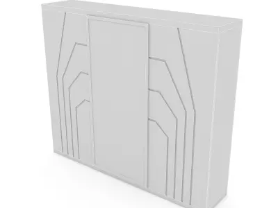 3D modern door design 06 Low-poly 3D model