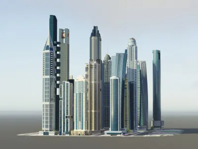 Dubai marina 3D model