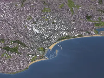 Santa Barbara - Topography Terrain 3D City 3D Model Pack