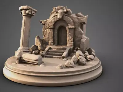 Diorama scene taurus aldebaran for figure saint seiya 3D print  3D print model