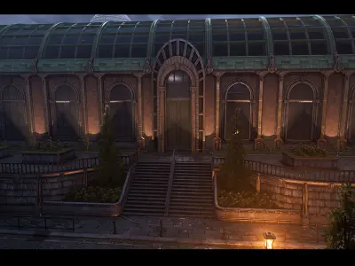 The Rally Point Environment Modular Low-poly 3D model