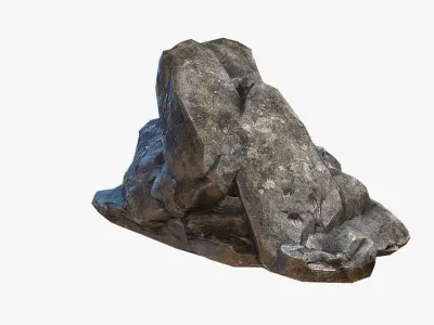 Sea Rock 1 PBR Low-poly 3D model