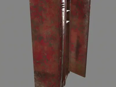 locker metal cabinet with paint Low-poly 3D model