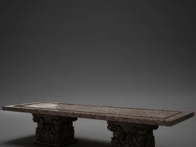 Classic Stone coffe table 3D model