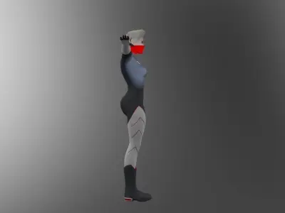 3D model - Lady Kara Rigged and animated 3D model