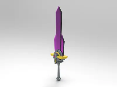 Crystal Sword Low-poly 3D model