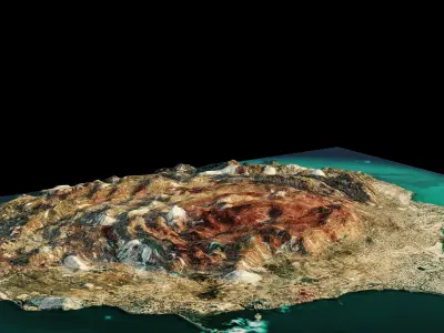 Hormuz Island 3d model terrain 3D model