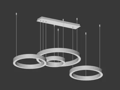 Circle Ring Chandelier 3D model
