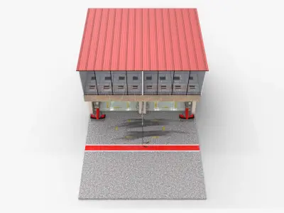  Race Track Pit Lane Garage 