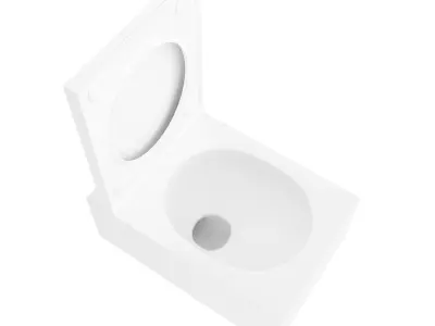 Square Toilet Bowl 3D model