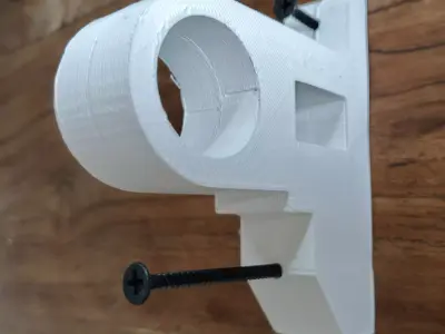 Wall Mount Curtain Rod Bracket 1 inch Pipe and Vitrase Rail 3D print model