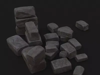 Old bricks 3D model