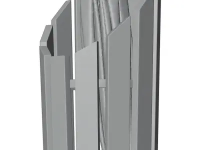 Wooden umbrella holder HG2 3D model