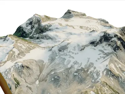 Mount Garibaldi 3d model terrain Low-poly 3D model