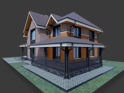 P0025 Residential House Cottage Alex 3d model 3D model