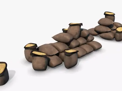 Bag 01 Low-poly 3D model