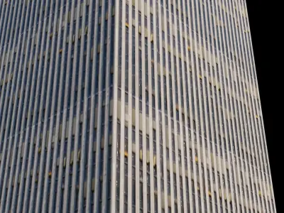 1251 Ave Of The Americas - NYC Low-poly 3D model