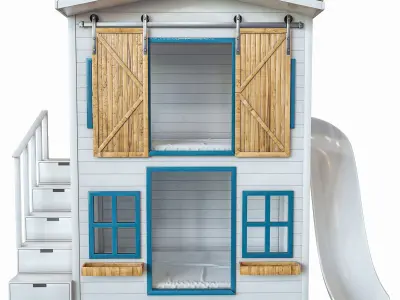 PlayHouse bunk bed with stairs 3D model