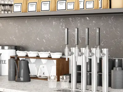 coffee shop 03 3D model