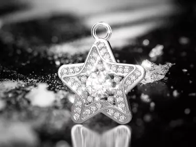 Star Pendant 3dm stl 3D print model 3D print model