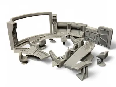 Spaceship Bridge 3D print model