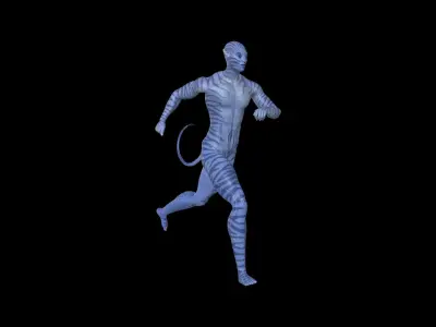 AVTR004 Avatar Running Animation 3D model