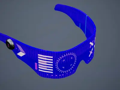 Sci Fi Glasses Goggles v2 Pack Low-poly 3D model