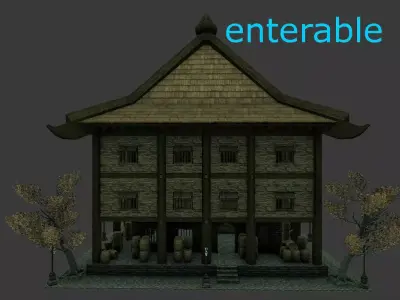 Traditional wooden house 1 3D model