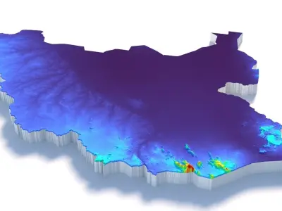South Sudan Terrain Country 3D model