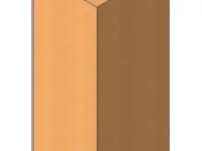 Wooden  Bedroom  Wardrobe Dresser With Glass Panels              Free low-poly 3D model