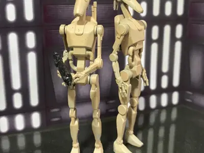 Battle droid b1 series Star Wars vintage toy kenner 3D print model