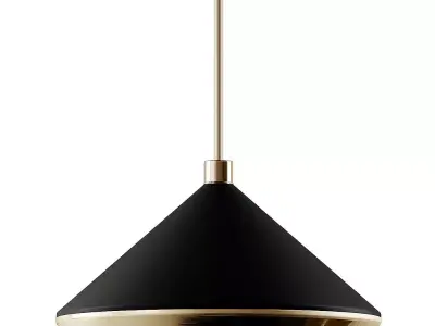Shear Pendant Light XL Brass  White by Bert Frank 3D model