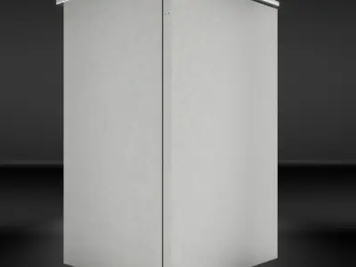 Refrigerator without handle Old Polus-10 PBR game-ready Low-poly 3D model