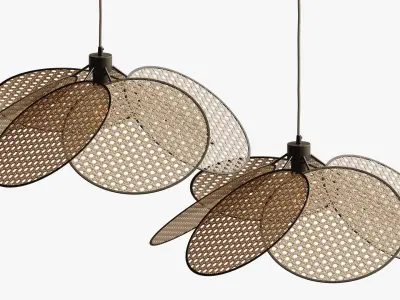 Light Yellow Geometric Pendant 3D model