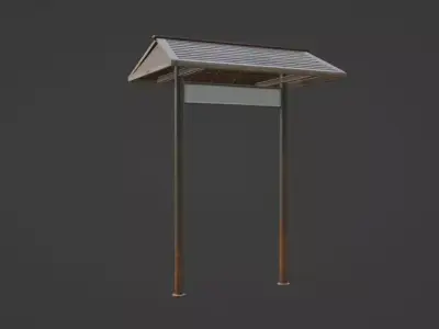 Bus Stop Stand  3D model