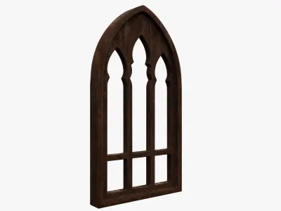 Medieval window Low-poly 3D model